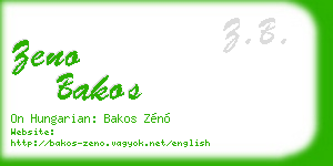 zeno bakos business card