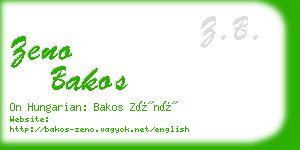 zeno bakos business card